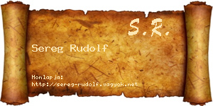 Sereg Rudolf névjegykártya